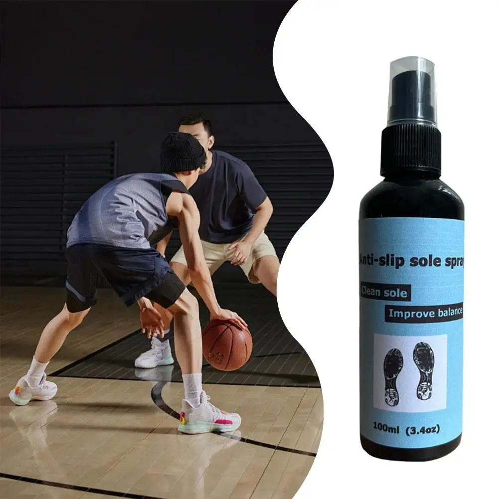 Basketball Shoe Grip Spray 100ml Anti-Slip Sole Spray Spray For Basketball Shoes Shoe Sole Protector Improves Traction Clea I4F1