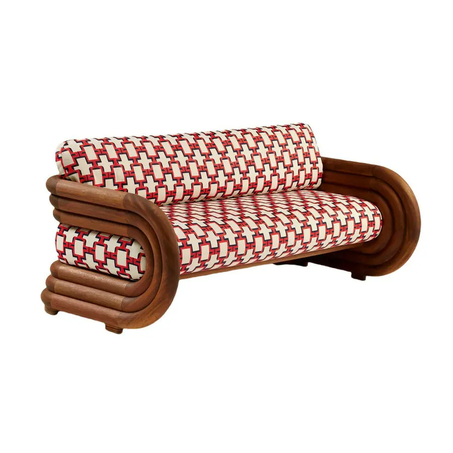 # Modernes Luxuriöses Europäisches Antik-Stil Massivholz-Sofa-Set Hotel Wohnzimmermöbel Teakholz-Couch für Apartments
