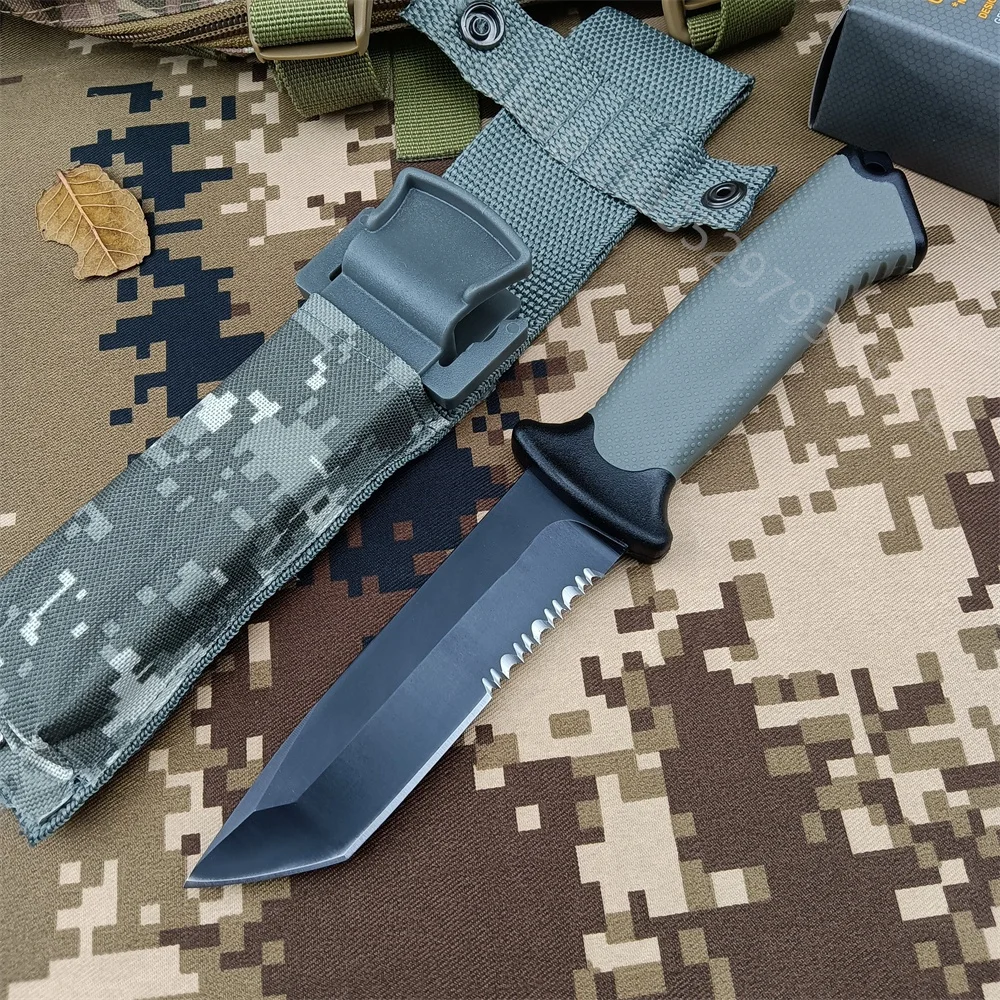 

Tactical Portable Fixed Knife 8Cr13Mov Blade Coyote Rubber Handles Hunt Camping Tactical Knife Combat Survival Multi Tool