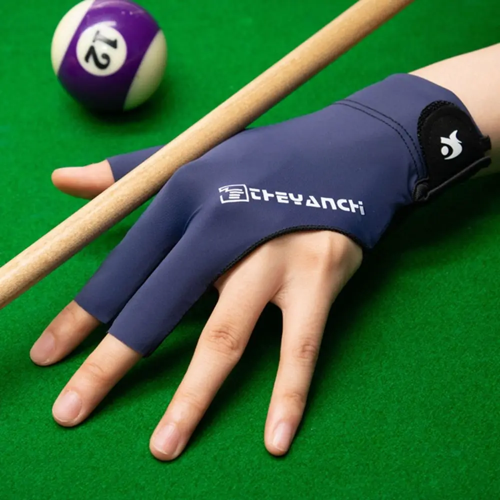 Elastic Billiards Glove Left and Right Hand Breathable Three Fingers Glove Non Slip Billiard Training Gloves