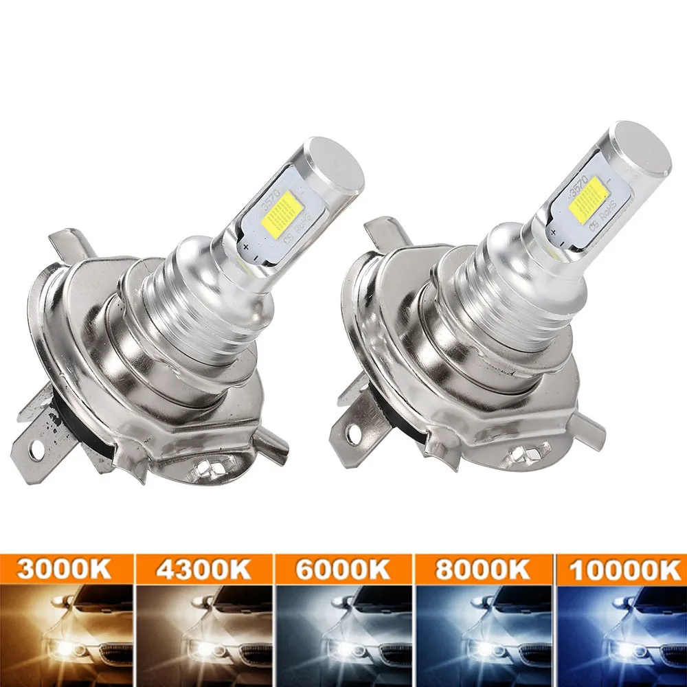 2Pcs CSP H4 H7 H11 H8 H9 H16JP H1 H3 Car LED Fog Light Bulbs 9005 9006 Auto Driving Headlamp Lamps 6500K 12V 24V Car Headlights