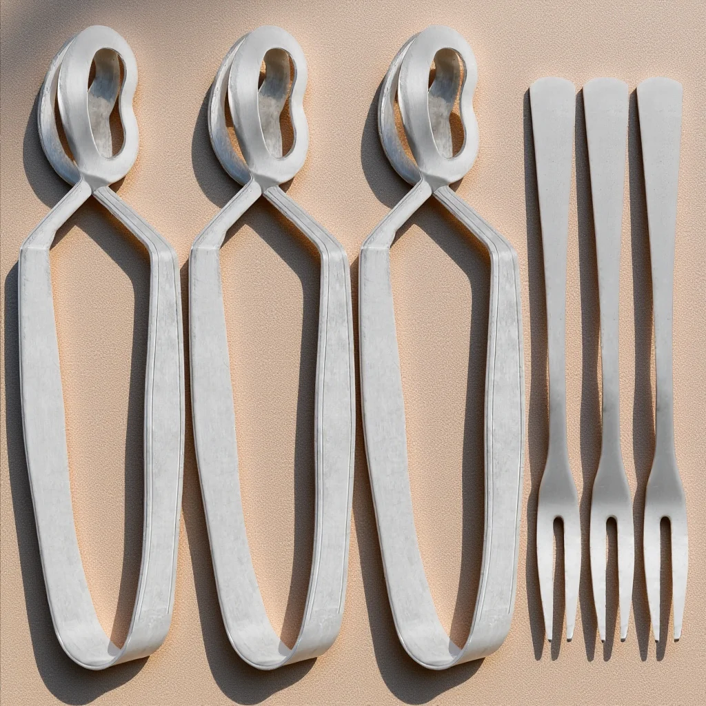 

3Sets Stainless Steel Snail Tong and Fork Set for Escargot Dining Anti-Scald Food Serving Tongs Kitchen Tableware