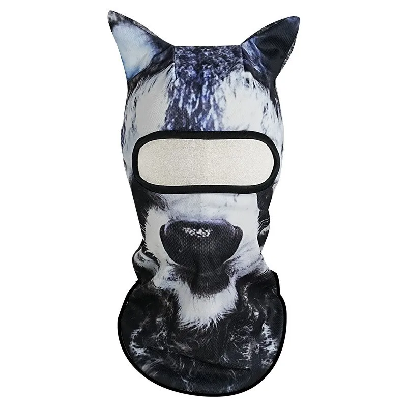 Lenço de ciclismo ao ar livre, máscara de imagem animal, arnês esportivo 3D, à prova de vento, à prova de areia, à prova de poeira, lenço respirável