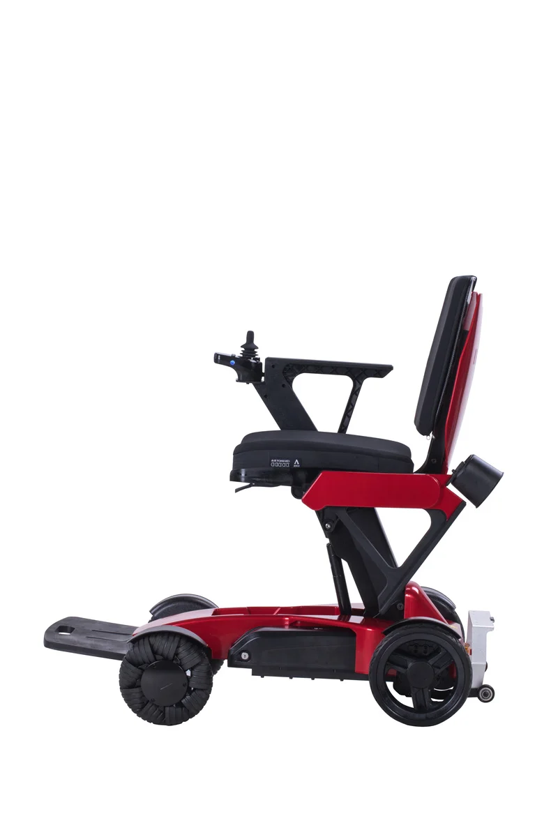 Aluminum Medical Foldable Electric Wheelchair Adjustable Height Lightweight Folding Electric Wheelchair