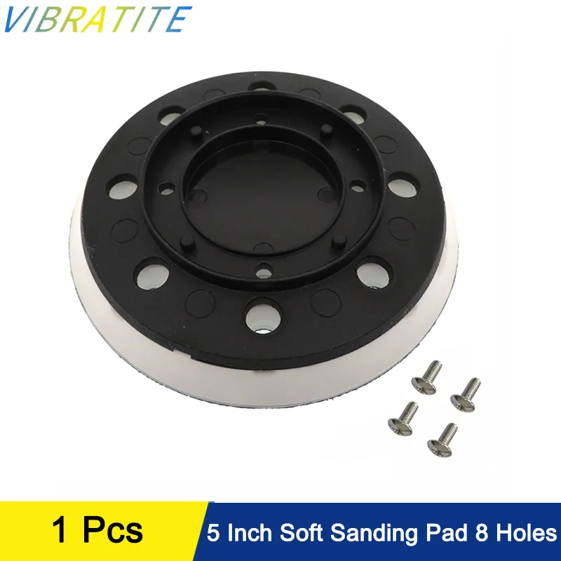 5 Inch 125mm Soft Sanding Pad 8 Holes 1 Pcs High Elastic Grinding Pad Replacement Backing Pad for ES125 ETS125 ETSC125 ﻿