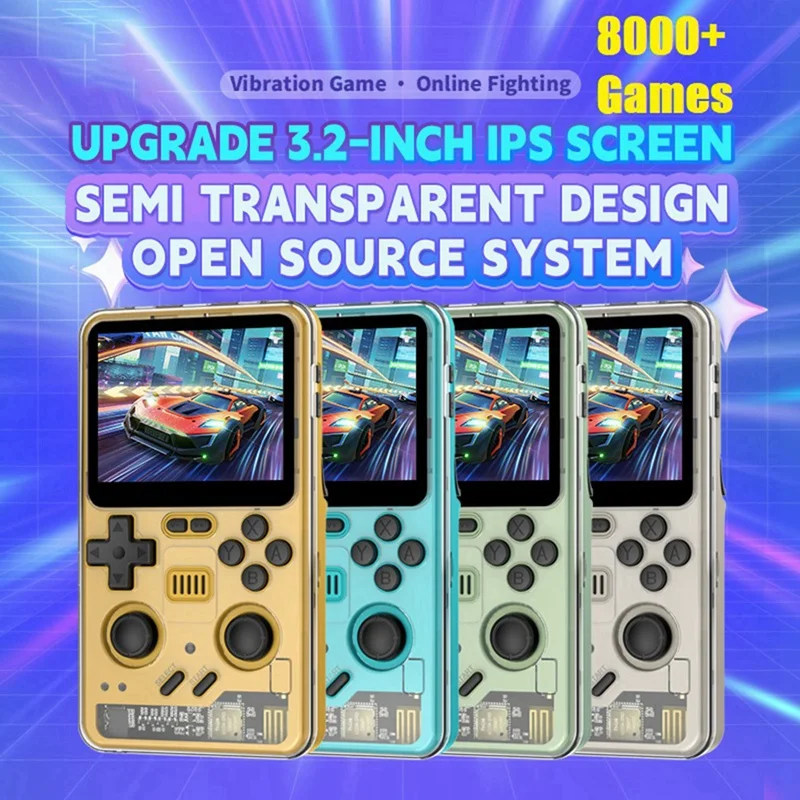 RGB20PRO Retro คอนโซลเกมมือถือ 128GB 3.2 นิ้วหน้าจอ IPS Wifi + บลูทูธในตัวสําหรับ GB/GBA/GBC/PSP จําลอง A