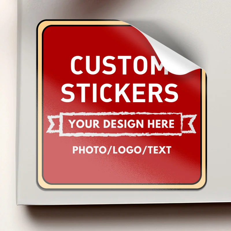 Custom Stickers Personalized Design Upload - Removable Decals for Laptops, Water Bottles & Gift Labels | Eco-Friendly Materials