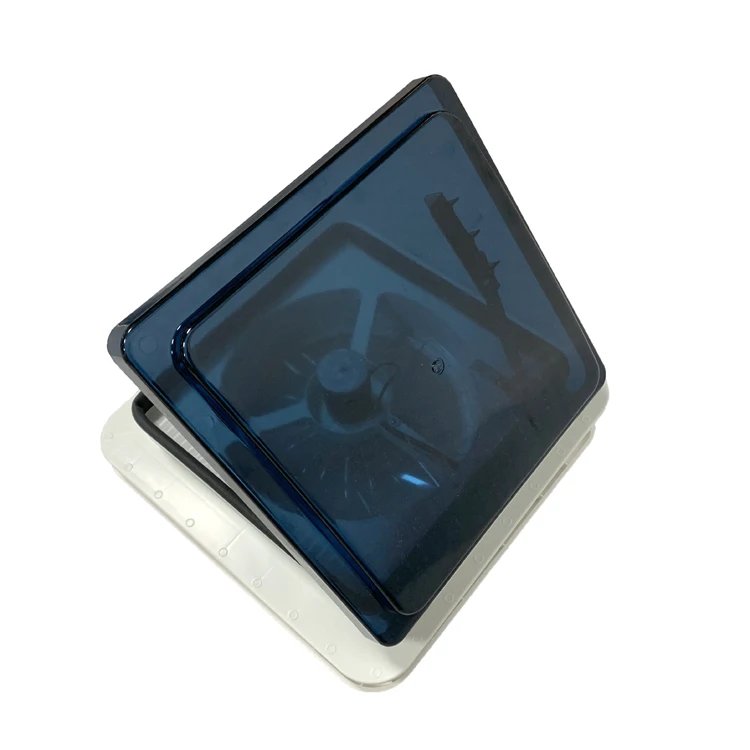 

12V Plastic RV Roof Vent With LED Light 3 Speeds Adjustable Manual Control Mosquito-Proof Caravan Skylight Exhaust Fan