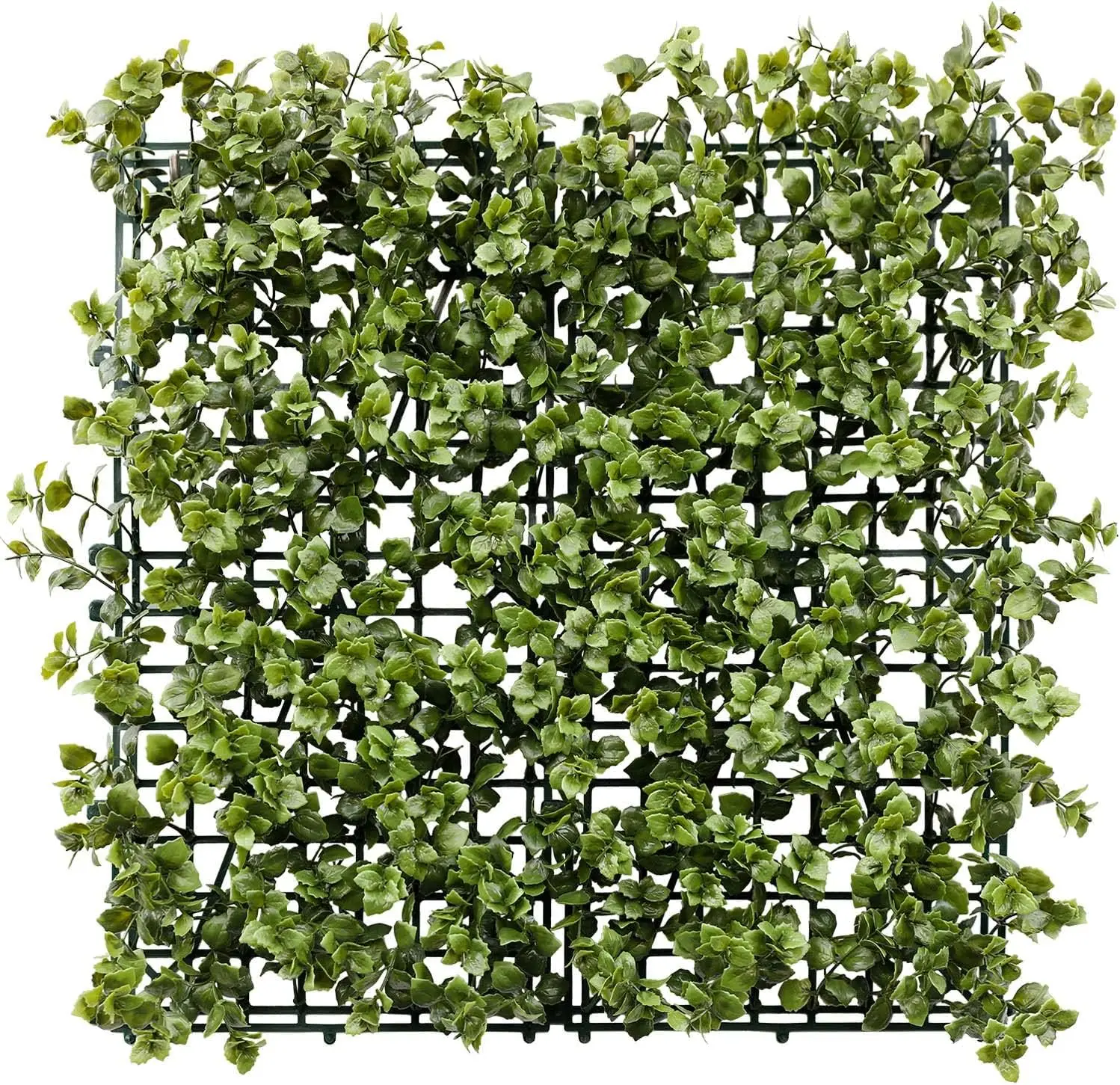 

20 x 20 дюймов, панель для забора из искусственных растений, искусственные листья, трава, настенная панель для конфиденциальности, декоративная для внутреннего и наружного использования (Reineckea C