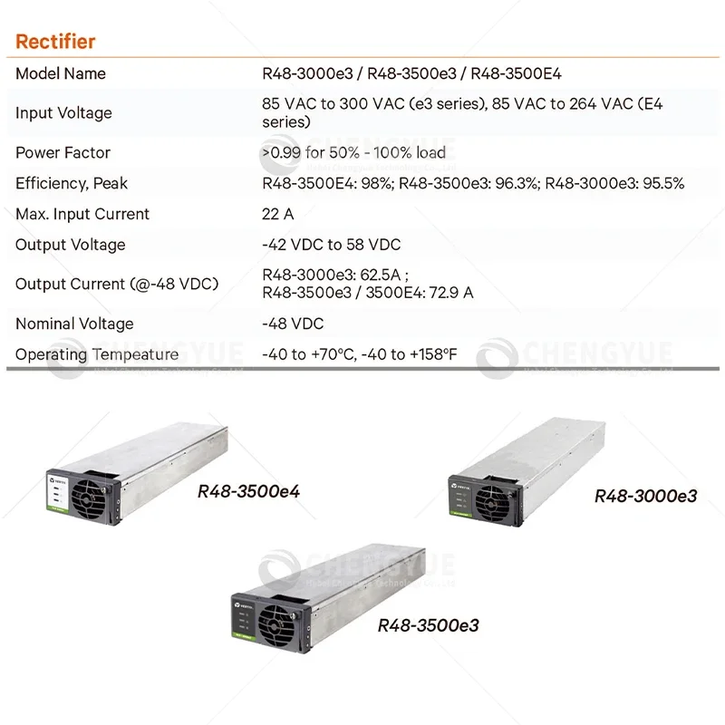 VERTIV netsure 731A41 DC telecom power 200A telecom poder rectifier module R48-3000e3