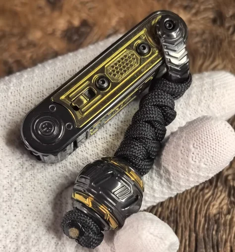 Used EDC Seki Cyber Core 2.0 Optimized Version EDC Zirconium Alloy Gold Plated Decompression Promotion
