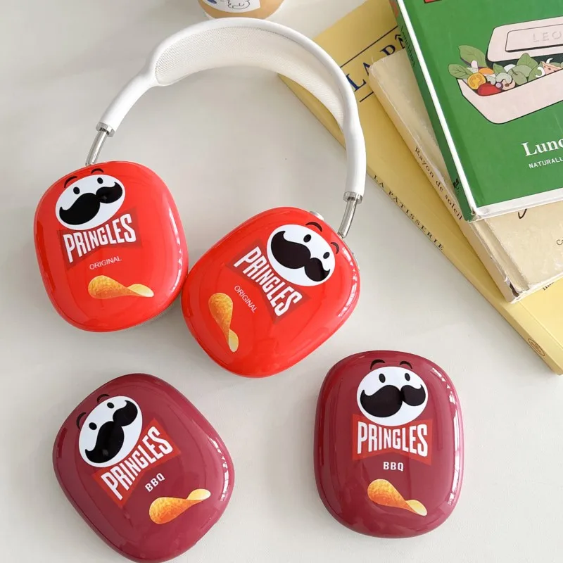 Funda Protectora Estilo Japonés Coreano y2k Pringles Única y Distintiva para Auriculares Apple Airpods Max, Fundas para AirpodsMax2