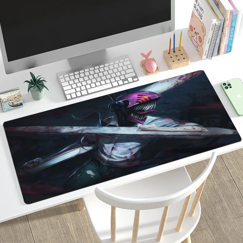 

Chainsaw Man Mousepad Mouse Mat Desk Mat With Pad Gaming Accessories Prime Gaming XXL Keyboard Pad Padding Mat