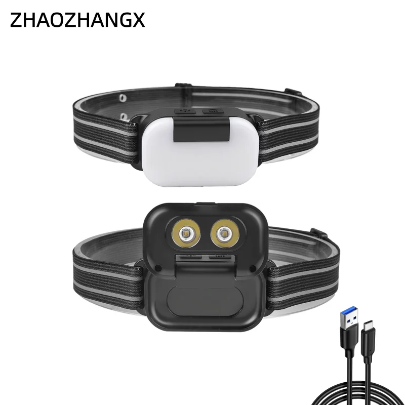ZHAOZHANGX Faro LED leggero per esterni TYPE-C illuminazione notturna ricaricabile a lunga durata