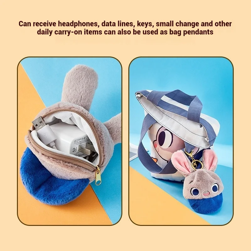Disney Cartoon Stitch Hat Keychain Plush Coin Wallet Hanging Adornment Cute Doll Bag Pendant