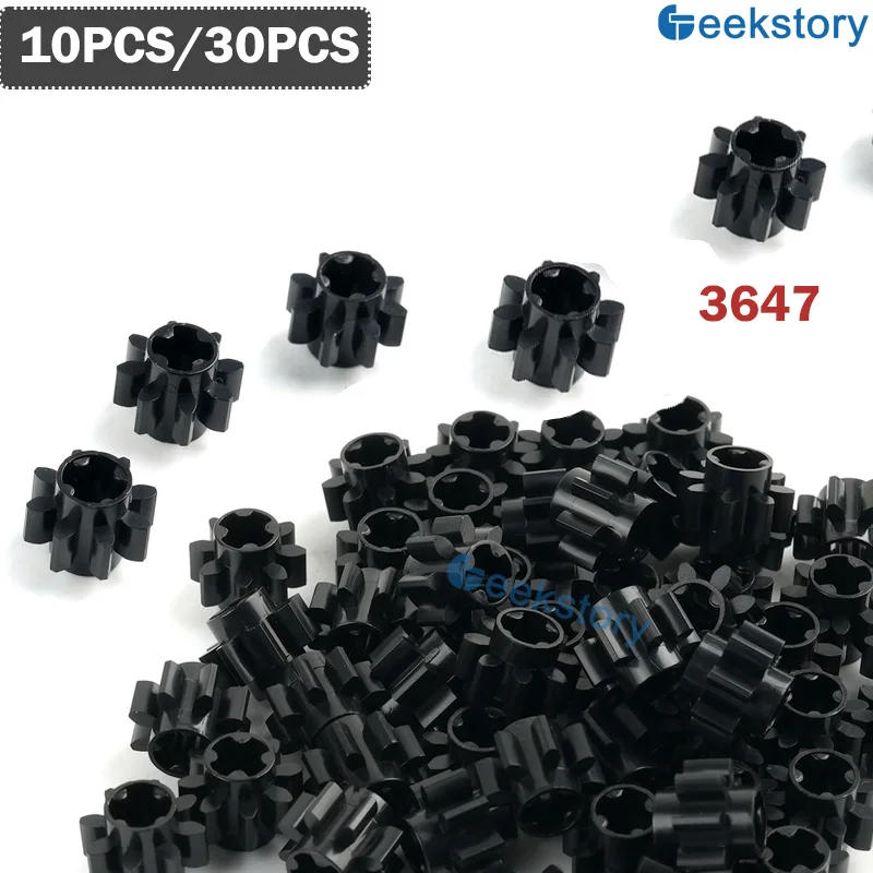 

10PCS/30PCS 8-Tooth Gear Model Technology Building Blocks Parts 3647 4514559 Assembled Modified Toys MOC Bricks Accessories