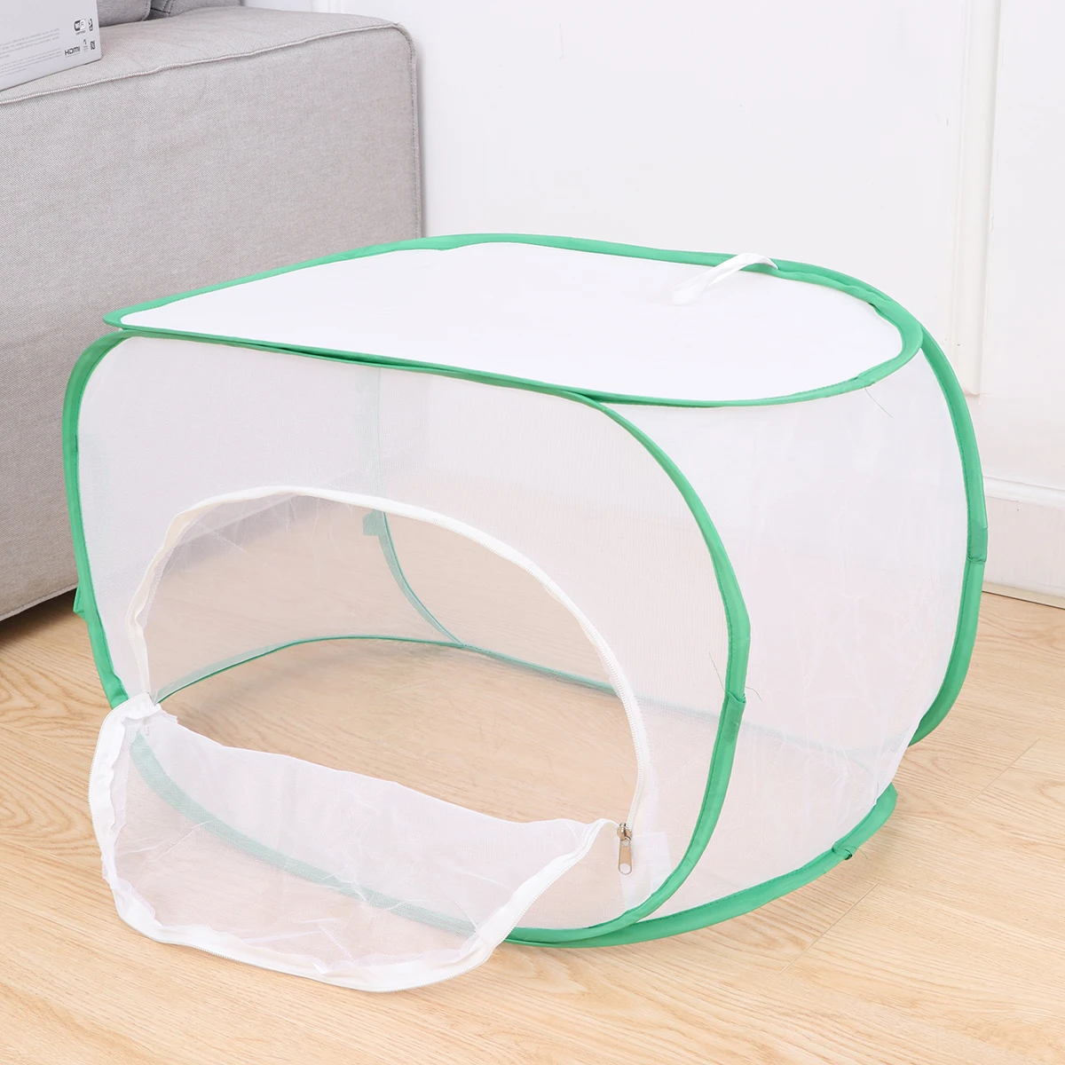 

1pc Large Foldable Portable Dragonfly Habitat Outdoor Insect Observation Box Creature House Caterpillar Breeding Mesh Enclosure