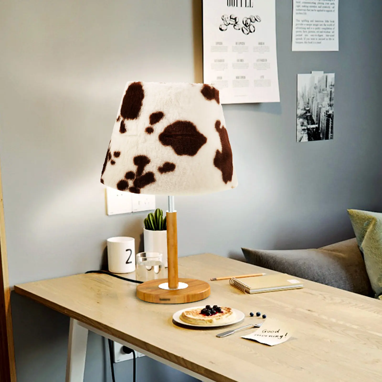 

Small Cloth Lampshade Wall Light Shade Indoor Light Cover E27 Socket Barrel Lamp Shade for Desk Bedside Lamp Small Lampshade