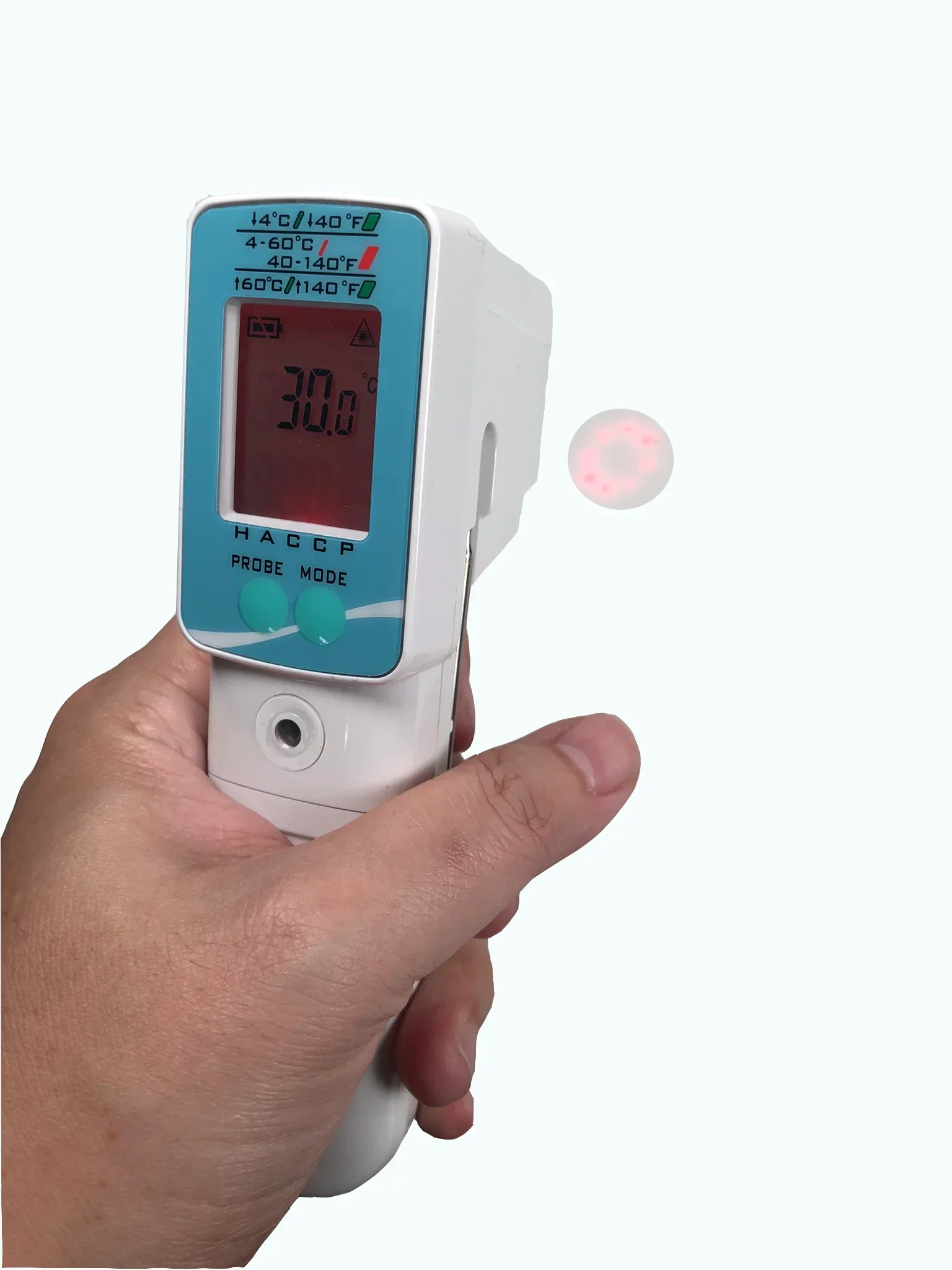 ميزان حرارة رقمي للأطعمة HACCP من TECPEL D-177 مع مسبار حراري غير قابل للصدأ