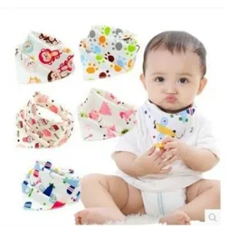 1pcs Baby Bibs Waterproof Cotton Saliva Towels Cute Cartoon Infant Toddler Neck Scarf Stuff Feeding Apron Newborn Boys Girls Bib