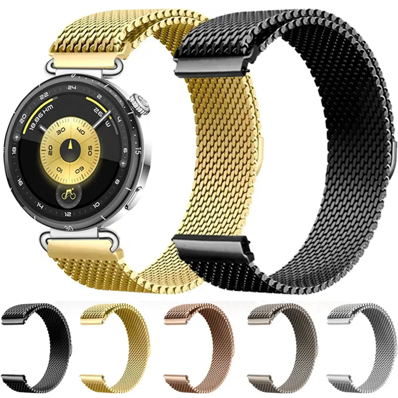 18mm Mesh Metall Magnetarmband für Huawei Watch 5 42mm/GT6-5 41mm Milanaise Magnetarmband für Huawei Watch GT5 Pro 42mm