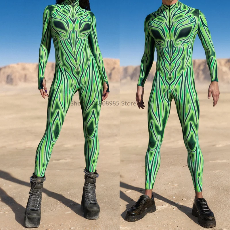 

Verdant Burst Costume Holiday Jumpsuit Colorful 3D Print Party Cyber Punk Bodysuit Onesie Halloween Cosplay Costume 2025
