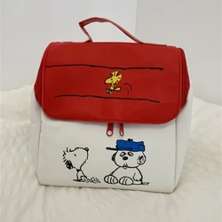 Snoopy Peanuts Comics Animation Peripheral Cartoon House Shape Hand Cosmetic Bag Travel  Portable Large Capacity Storage Bag