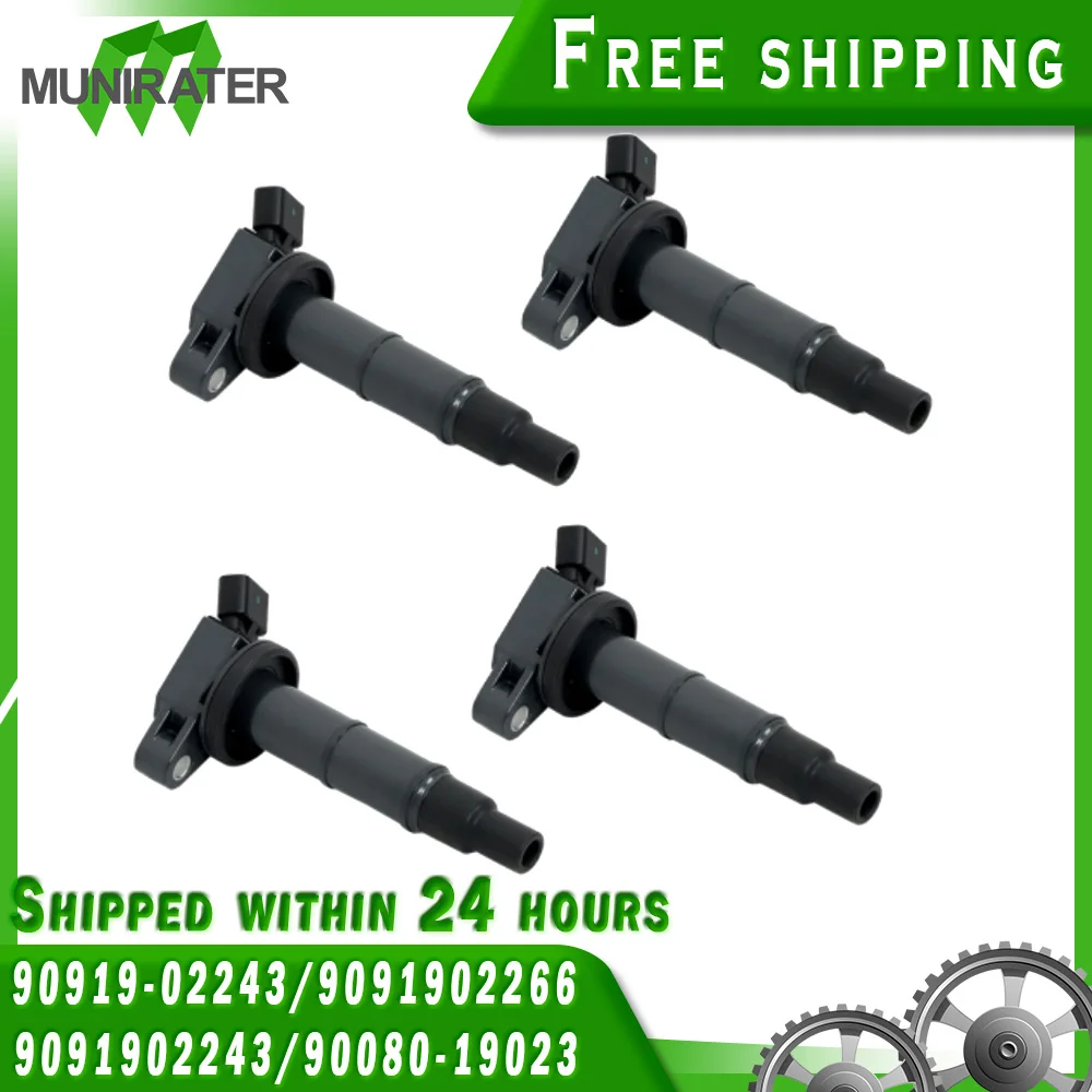 4PCS Ignition Coil For Toyota Camry RAV4 Highlander Solara Pontiac 2.4L UF333