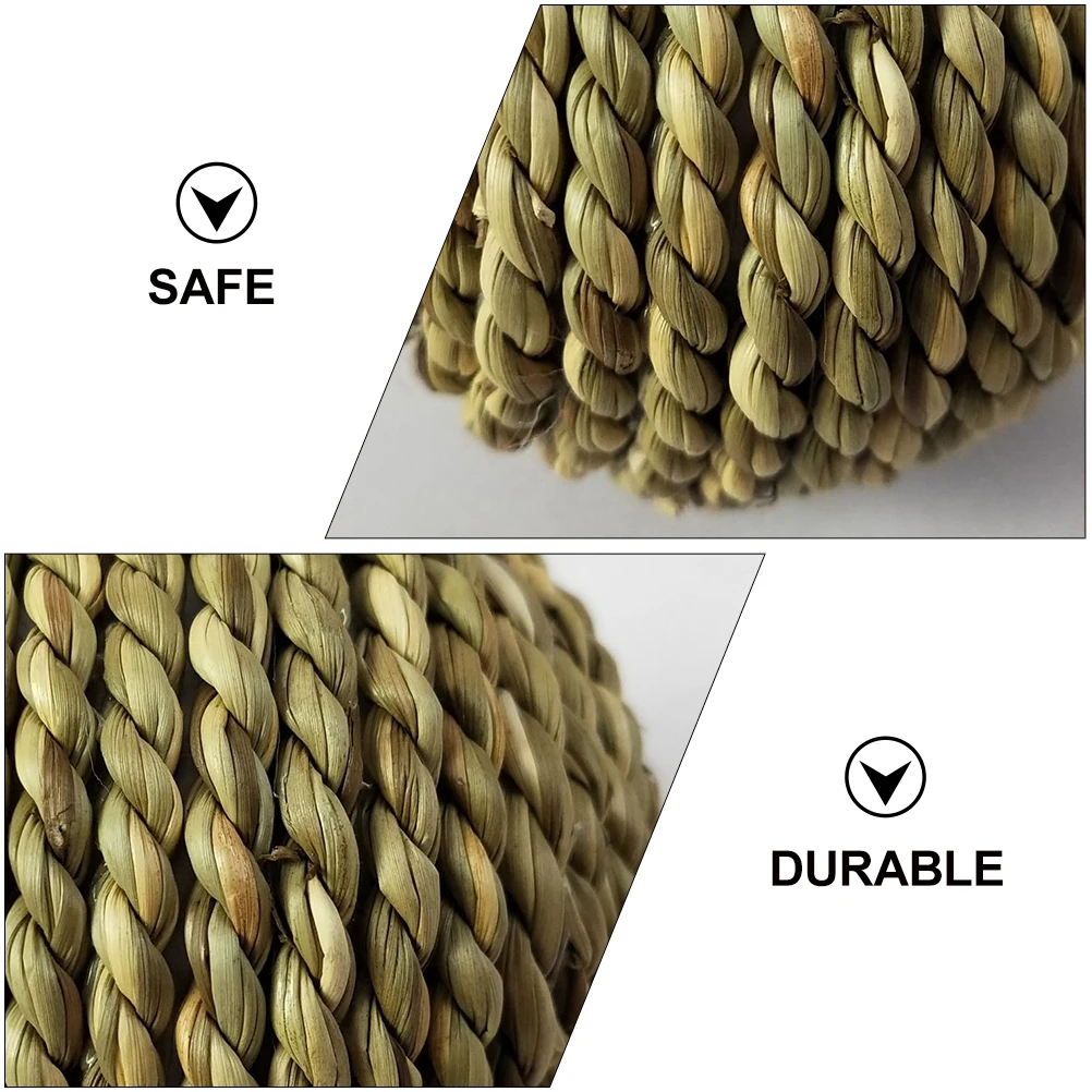 

4pcs Straw-woven Ball Pet Toy Hamster Training Natural Material Long-lasting Parrot Nibbling Toy Compact Size Straw Ball