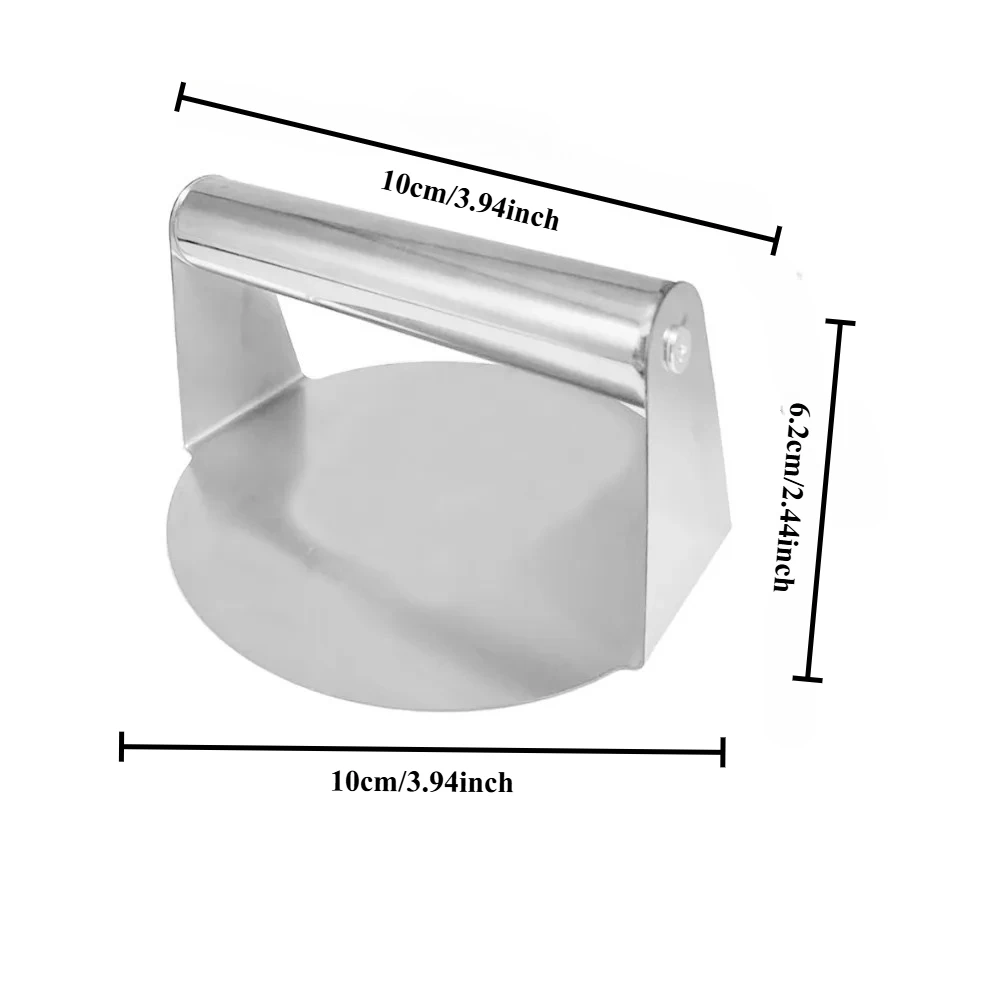Nieuwe roestvrijstalen Smash Burgerpers |   Heavy Duty Patty Maker & Smasher Mold voor BBQ, Grilling Keuken (Antiaanbaklaag)