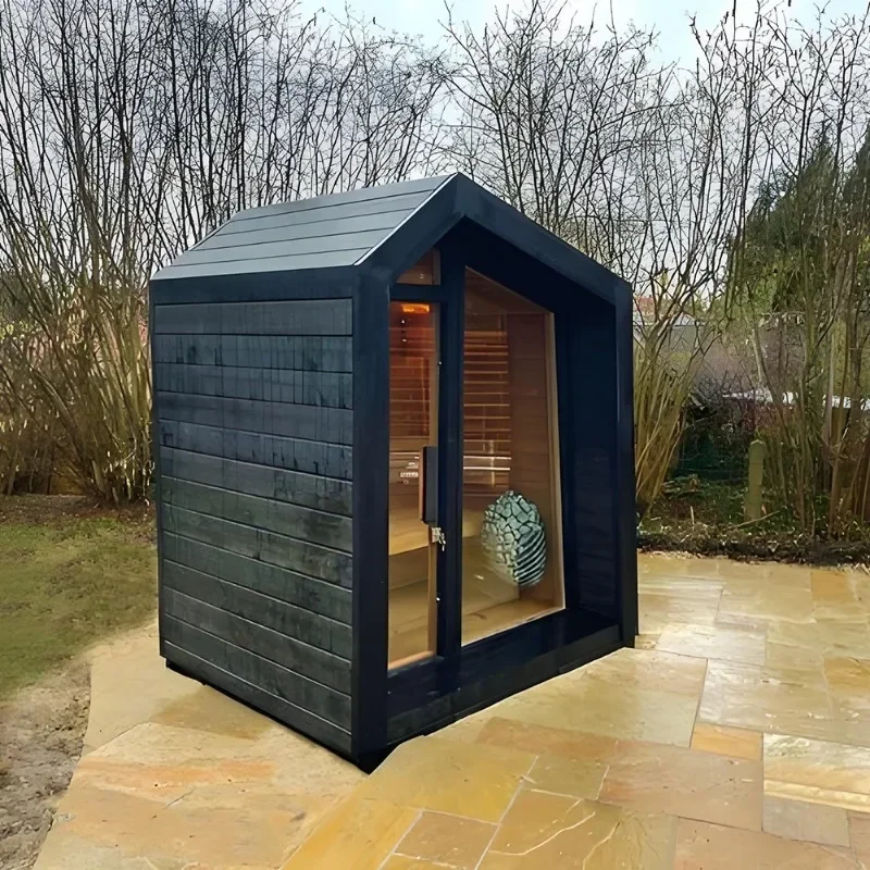 Dry steam sauna room Spire dry steam sauna room Solid wood thickened sweat steam infrared heating sauna room