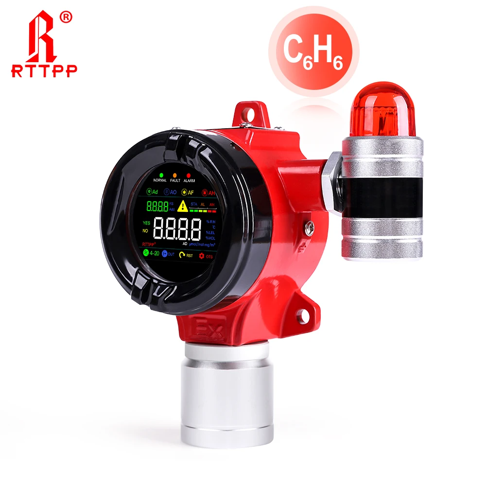 Benzene C6H6 Fixed Gas Sensor Industrial Gas Detector C6H6 Sensor Benzene Leak Alarm