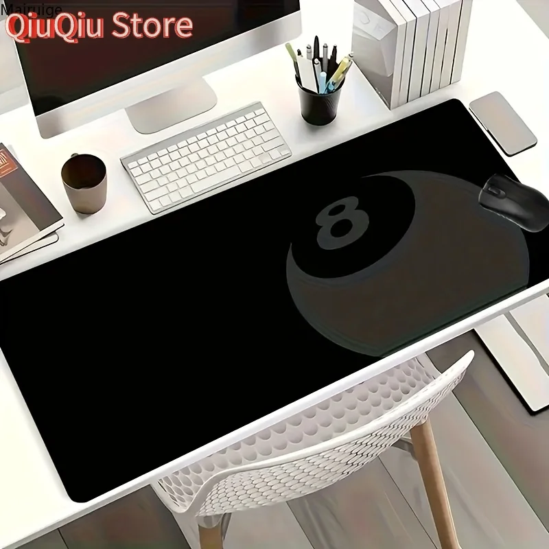 

Fashionable and classic 8-ball design Mouse Pad large mousemat computer gamer office stitched edge keyboard desk mat non-slip