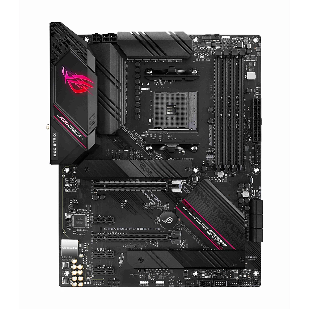 Imagem -02 - Placa-mãe Asus-gaming Atx Amd B550 Ryzen Am4 Jogos B550-f Wi-fi Ddr4 Pcie 4.0 M.2 Duplo com Dissipador de Calor Sata 6