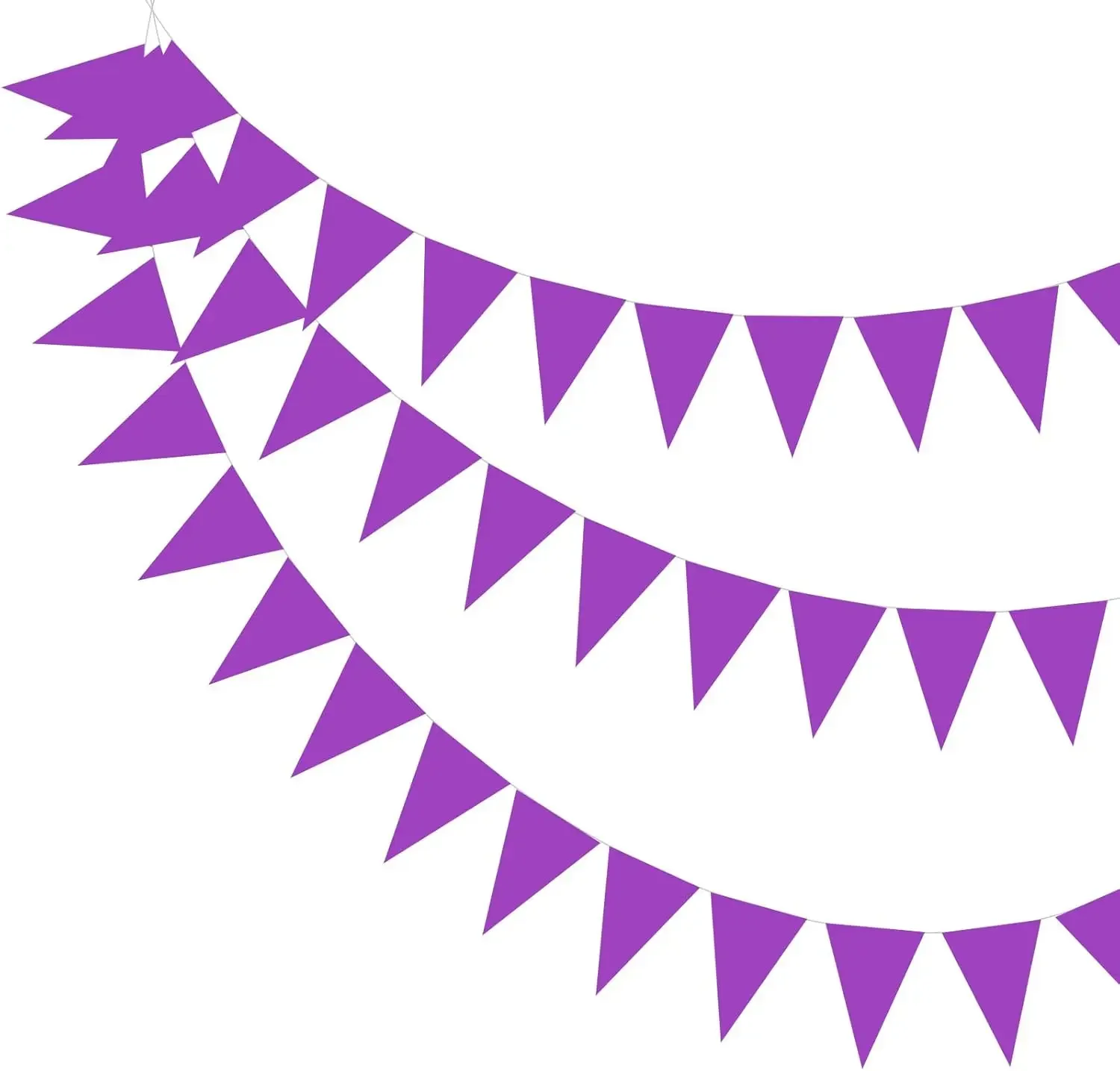 10m witte driehoek plastic wimpelvlaggen bruiloft verjaardag partij decor, buiten vlaggenlijn voor kamperen, tuin, babyshower