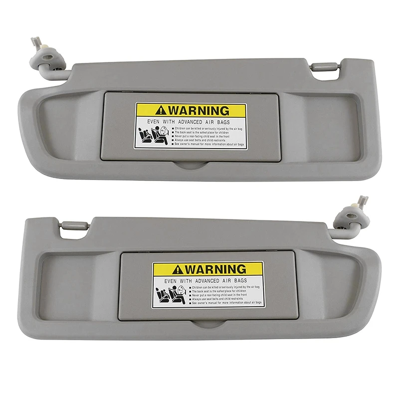 

Left Driver and Right Passenger Side Clear Gray Sun Visors for Honda Civic 2006-2008 83280-SNA-A01ZC