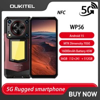 NEW OUKITEL WP56 Rugged Mobile Phone16000mAh 45w 36GB+512GB 6.8“ FHD 120Hz Cell Phone MTK7050 108MP BT5.2 Android15 Smartphone