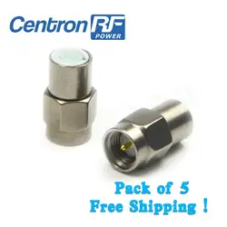 Pacote de 5 rf power 2w sma macho conector 50 ohm DC-18GHz manequim carga plug frete grátis