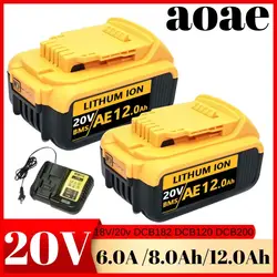 12000mAh DCB200 20V Battery Compatible with dewalt power Tools 18V rechargeable electric tool Lithium batteries 20V 18Volt