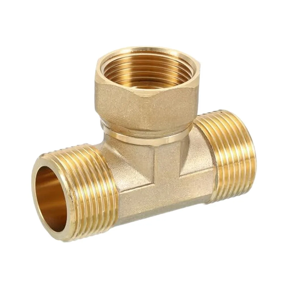 Copper T Shaped Adapter Brass T Connector For Tight Spaces Sturdy Interface Quick Assembly Efficient Connection