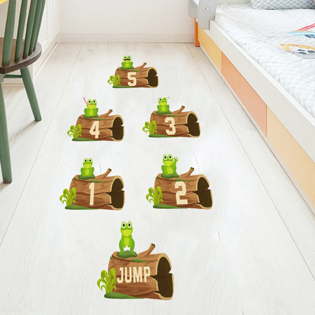 1 ورقة لعبة الضفدع القفز على الأرض ملصق اللعب التفاعلي ملصقات لاصقة مقاومة للماء لتعلم الرعاية النهارية #6
