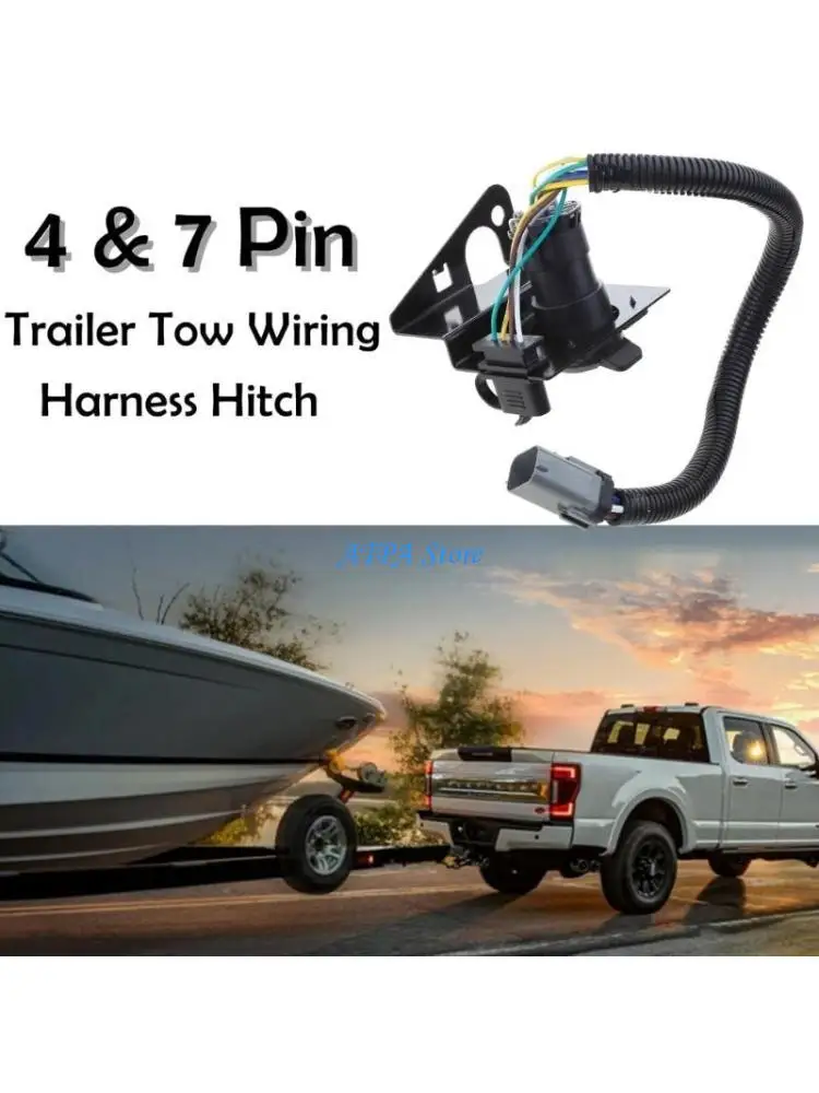 

U13C Hitch Connector Assembly 4&7 Pin Trailer Tow Wiring Harness Plug