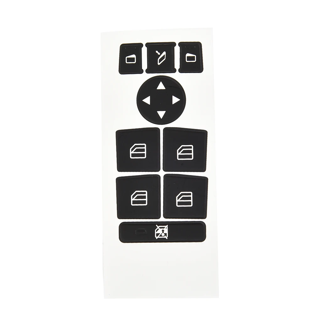 OEM Fit Steering Wheel Button Repair Stickers for Mercedes 2007-2014 A/C Climate Control Radio Windo w Door Functions