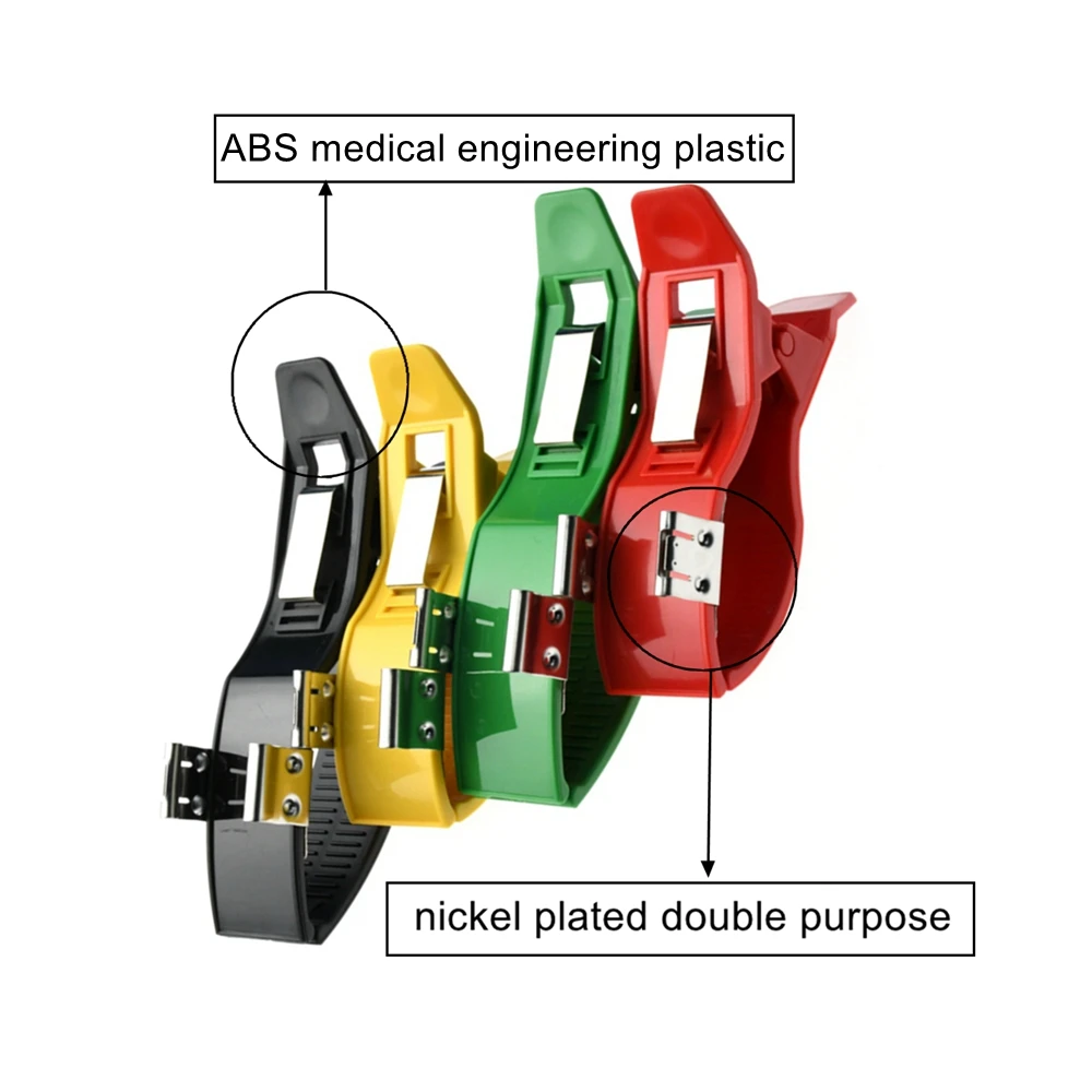 4pcs/set Nickel-plated  EKG clamp,3.0&4.0 double purpose,2pcs big+2pcs small, 4cols