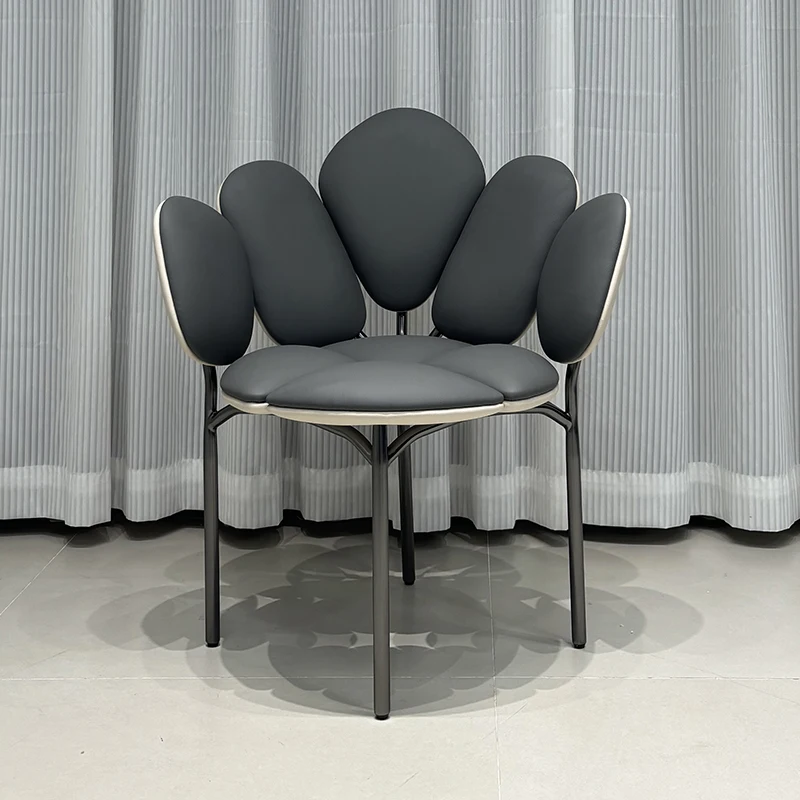 Italian Minimalist Light Luxury Metal Petal Chair Bionic Design Stainless Steel Carine Dining Chair for Living Room Home Hotel