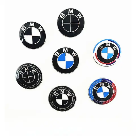 1PC 74mm 82mm ABS 앞뒤 로고 엠블럼 배지 BMW E36 E39 E46 F10 F20 F30 G20 G30 X1 X3 X5 모델 호환 범용