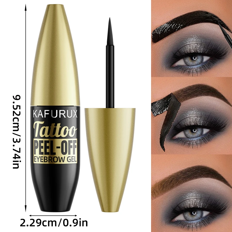 1 Stück abziehbare Augenbrauen-Gel-Tönung, semi-permanente Augenbrauen-Tönung, wasserdicht, transferfest, für vollere, definierte, aussehende Augenbrauen, Make-up-Geschenke