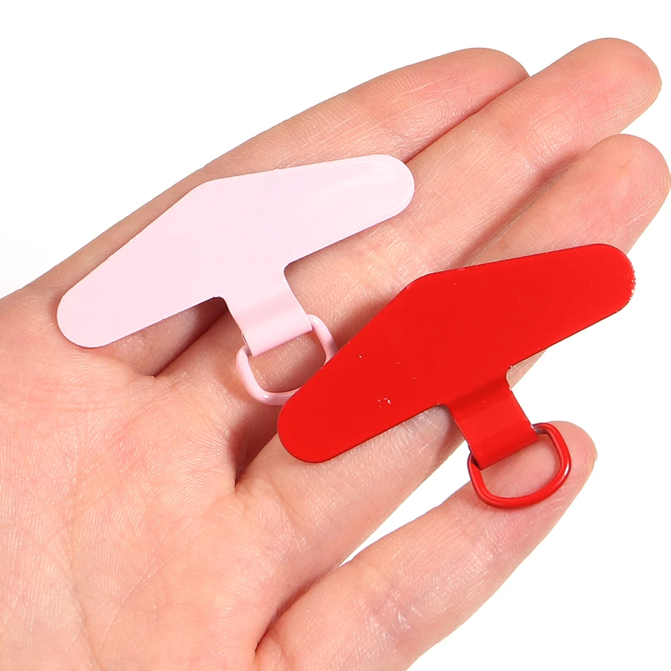 5 Piezas Correa de Acero Inoxidable para Teléfono Universal Antipérdida Triángulo Correa para Teléfono Para Funda de Teléfono Cordón Parche Accesorios 6
