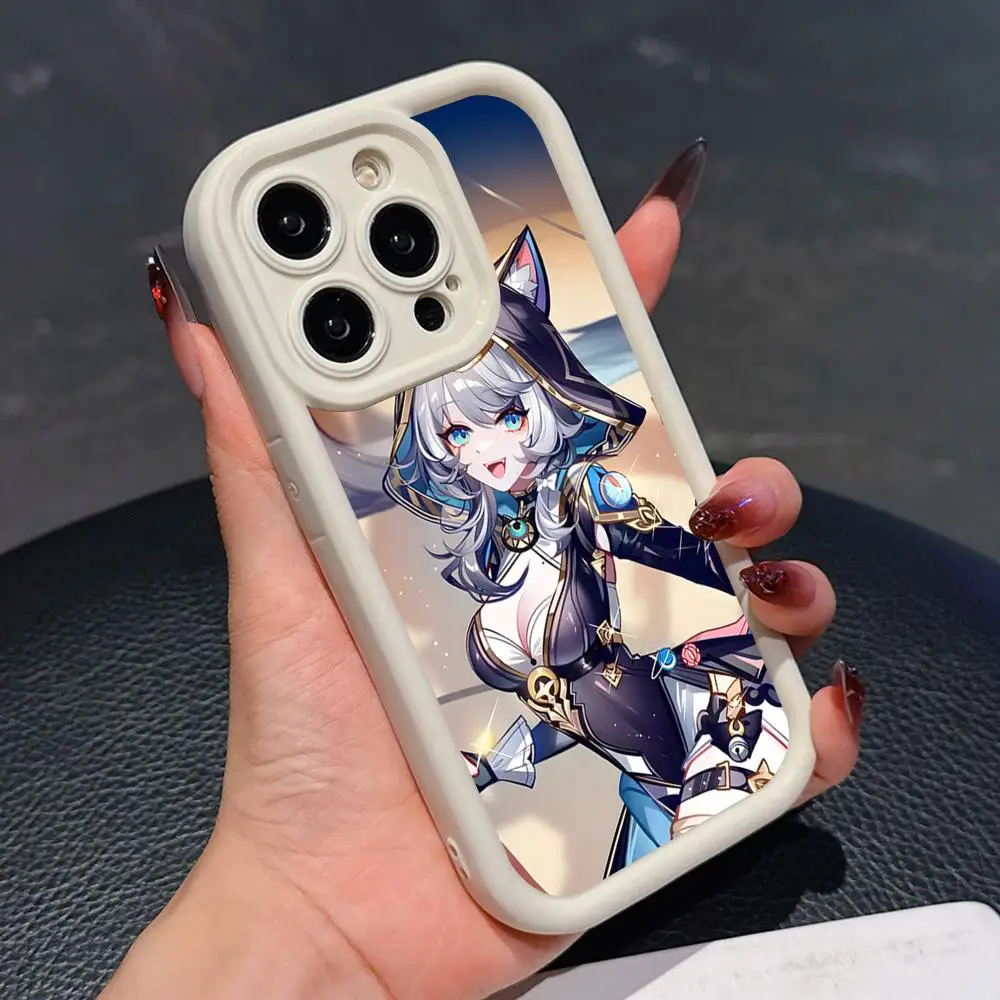 

HSR Cipher Phone Case for iPhone 17 16 15 14 13 12 11 Air Pro Max Plus White Soft TPU Shockproof Cover