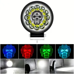 4inch RGB 12V 24V LED Work Light Bar for Car Motorcycle Spot Off Road 4x4 Truck SUV Boat ATV Tractor Headlight Driving Lights